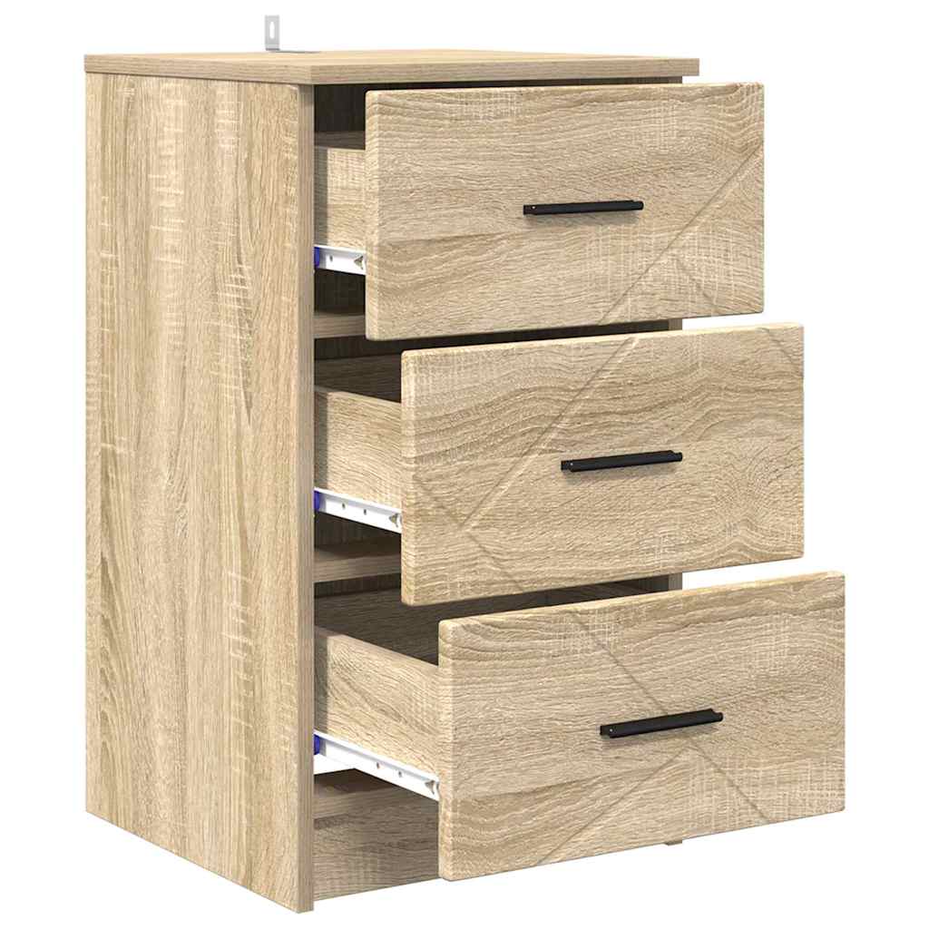 Bedside Cabinet Sonoma oak 38 x 38 x 66 cm Engineered wood